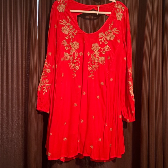 Free People Orange/Reddish Top - Picture 1 of 3